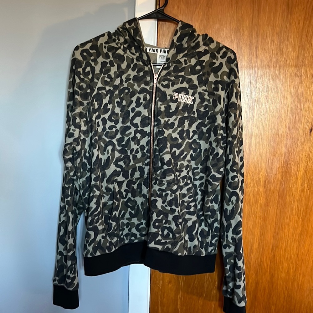 VS Pink Leopard Print Hoodie